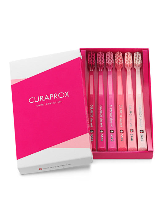 Pink Box Curaprox six-pack pink limited edition