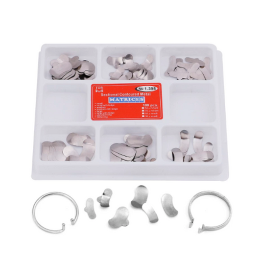 Kit 100 bandas matrices + 2 anillos